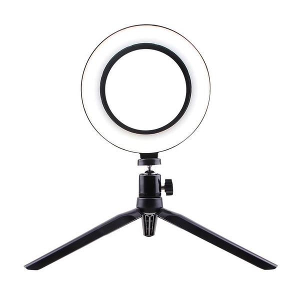 Đèn Livestream 16cm kèm chân Tripod để bàn Portable K315 Selfie Ring Light Kit - Có 3 chế độ sáng HL397