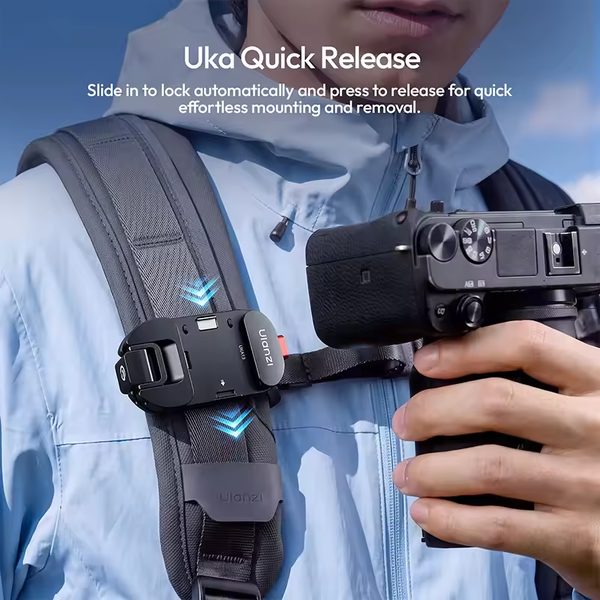 Bộ tháo lắp nhanh gắn balo Ulanzi UKA13 Uka Backpack Strap Mount II Dual Locking Uka Quick Release dành cho camera chính hãng