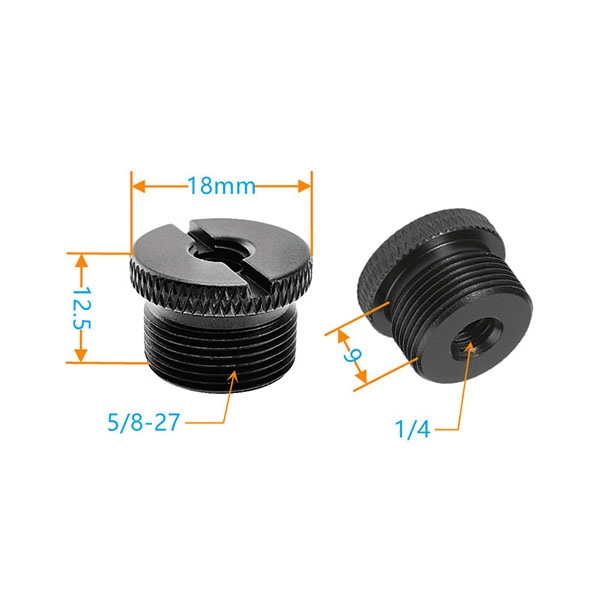 Ốc vít chuyển đổi 1/4, 3/8 inch sang 5/8 inch cho giá đỡ micro, tripod