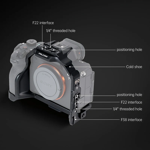 FALCAM F22&F38&F50 Quick Release Camera Cage Compatible with SONY A7M5 / A7R5 / A7M4