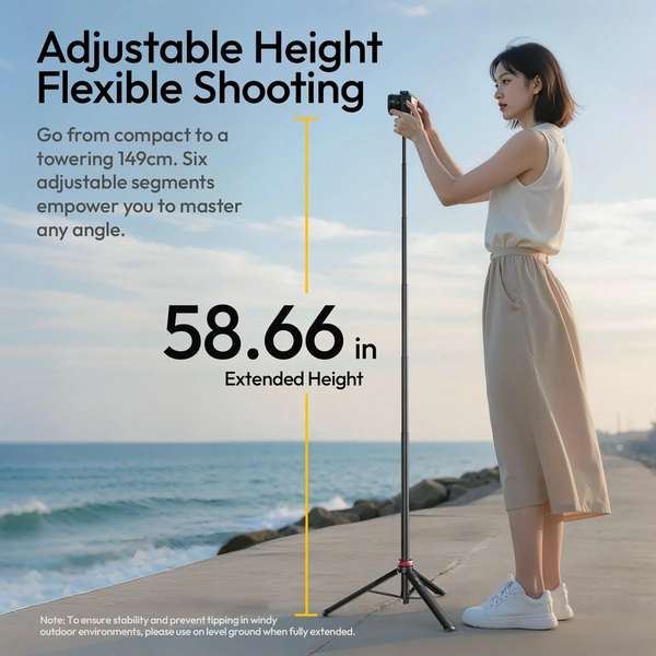 Ulanzi MT-44 Chân tripod phiên bản tự động bung cho Điện Thoại/Máy ảnh Mirroless, DSLR chính hãng