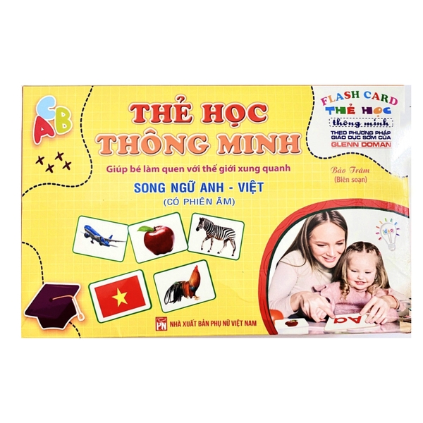 Bộ thẻ học thông minh cho bé HL787 loại lớn - Bộ thẻ song ngữ Anh Việt 18 chủ đề (288 thẻ PCS)