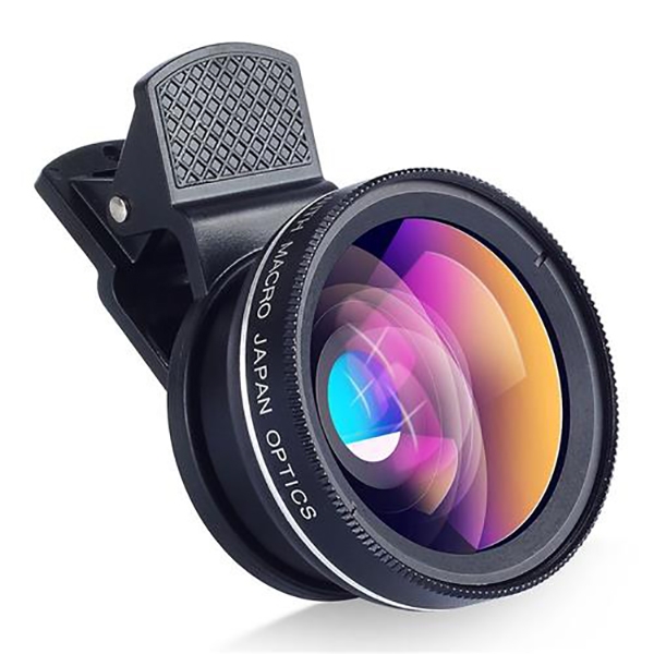 Ống kính Macro góc quay siêu rộng HD APEXEL APL-0.45WM - Đi kèm kẹp điện thoại