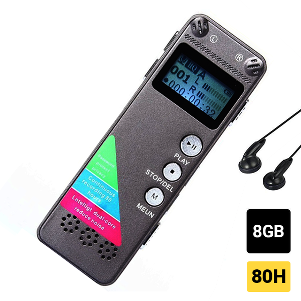 Máy ghi âm chuyên nghiệp GH500 8GB - Ghi âm liên tục 80 giờ