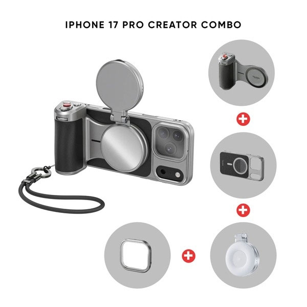 TELESIN Master Grip bộ tay cầm chụp hình cho điện thoại iPhone17 Pro/Pro max kết nối từ tính chính hãng