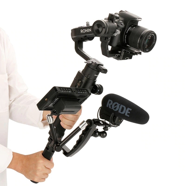 Tay cầm chữ L UURig DH-03 Handheld Gimbal Grip - Tích hợp Cold Shoe gắn thêm đèn, micro và phụ kiện