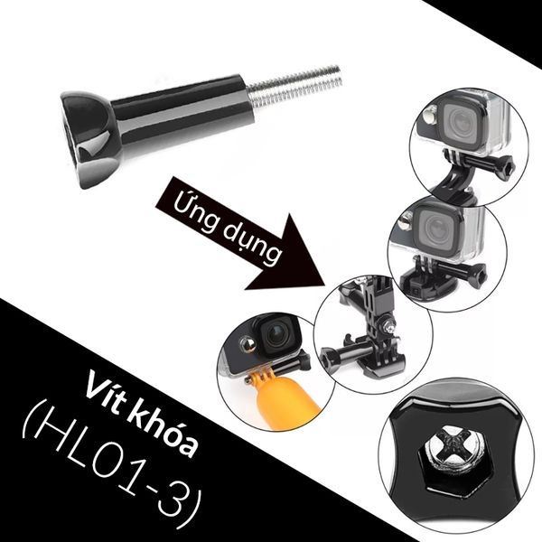 Bộ Phụ kiện cho Action Cam Adapter ARM HL01 - Mount chuyển đổi cho GoPro SJCAM DJI Mijia