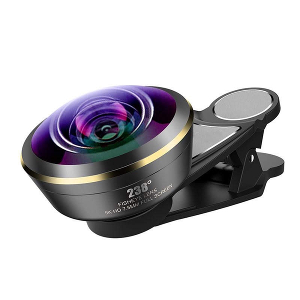 Ống lens siêu góc rộng mắt cá Fisheye cho điện thoại 238 độ - Lens Kit 5K