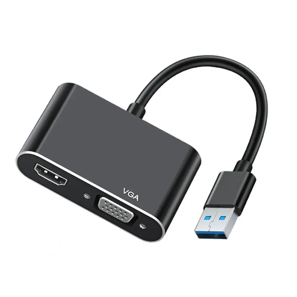 Cáp chuyển đổi USB 3.0 to HDMI và VGA Adapter 2K HL5201