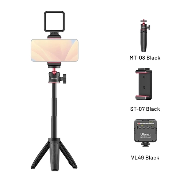 Tripod Mini Ulanzi MT08 Đen Extension - Chân máy mini cầm tay cho máy ảnh, điện thoại