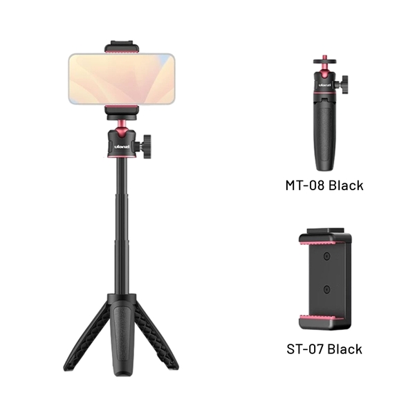 Tripod Mini Ulanzi MT08 Đen Extension - Chân máy mini cầm tay cho máy ảnh, điện thoại