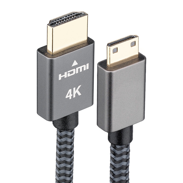 Cáp chuyển Mini HDMI sang HDMI 2.0 hỗ trợ 4K60Hz cho máy ảnh, máy tính