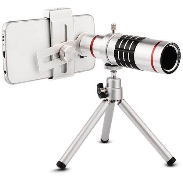 Ống kính lens camera cho điện thoại tele zoom 18x - Có tripod