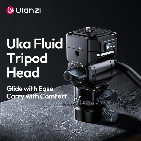Đầu Tripod Ulanzi U190 II Uka Fluid Head đế tháo lắp nhanh cho máy ảnh DSLR tải trọng 4KG