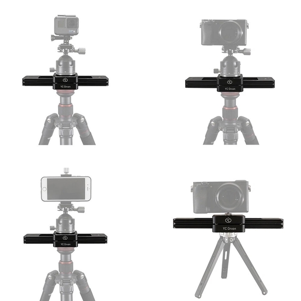 YC Onion Chocolate Mini Motorized Slider Bộ ray trượt quay phim tải 20kg dài 23cm chính hãng