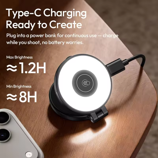 Đèn Led mini từ tính Ulanzi LM21 nhiệt độ màu 2500k-8000k dành cho điện thoại thông minh chính hãng