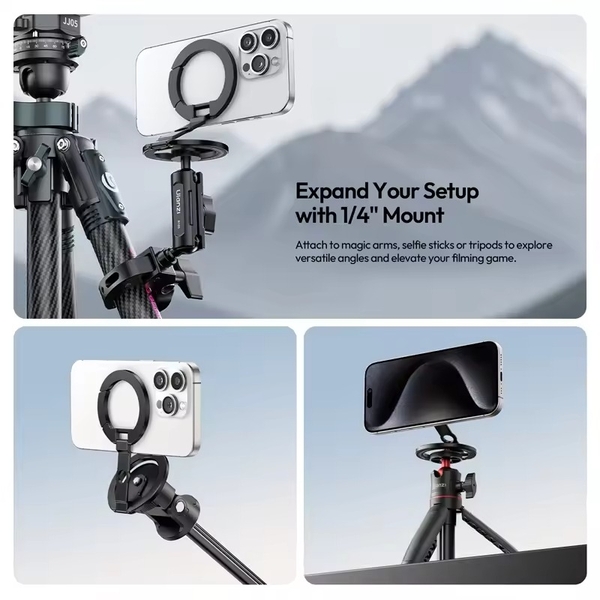 Ulanzi MA02 MagLock Dual Magnetic Phone Stand - Giá đỡ từ tính cho điện thoại chính hãng