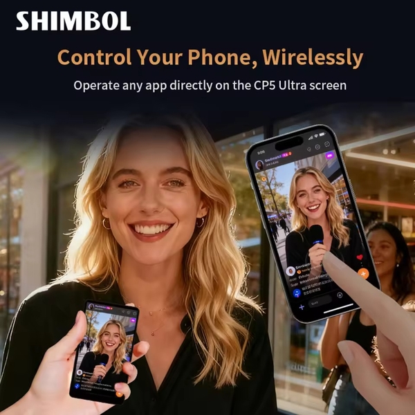 Shimbol CP5 Ultra màn hình livestream Selfie 5 inch cho iPhone 17 Series tích hợp cảm ứng chính hãng