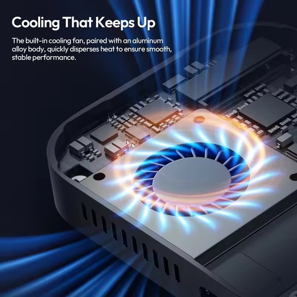 Vỏ ổ cứng SSD từ tính Ulanzi MA55 10Gbps có quạt làm mát chính hãng