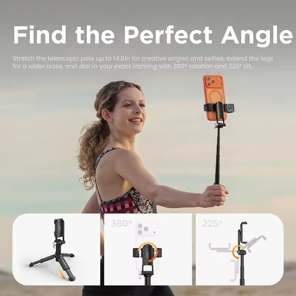 Bộ gậy selfie mini Joby TP02 TelePod kèm đèn Led 5600K dành cho điện thoại chính hãng cao cấp