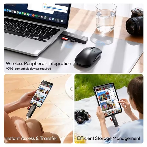 Ulanzi CR3 Đầu đọc thẻ nhớ 3 IN 1 4.0 hỗ trợ thẻ SD/TF chính hãng