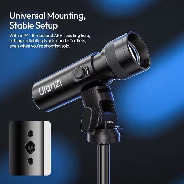 Ulanzi LM01 RGB 10W đèn pin Flash Light Photography chụp ảnh pin 7500mAh kèm 20 tấm hiệu ứng chính hãng