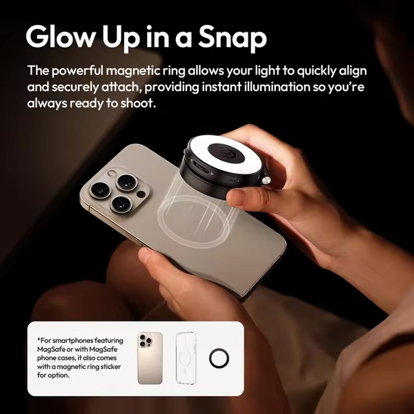 Ulanzi LM23 White Đèn từ tính magsafe tích hợp gương soi Selfie chính hãng