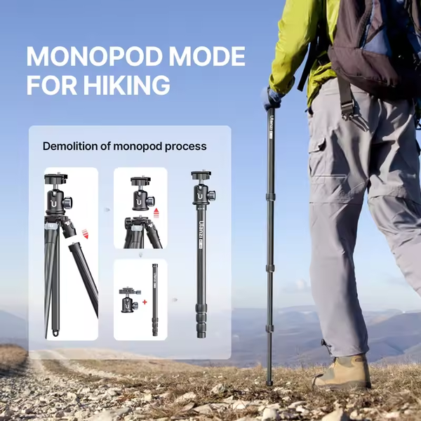 Ulanzi MT60 Chân Tripod chụp hình đa năng - Cao tối đa 1.62m độ chịu tải 10kg chắc chắn