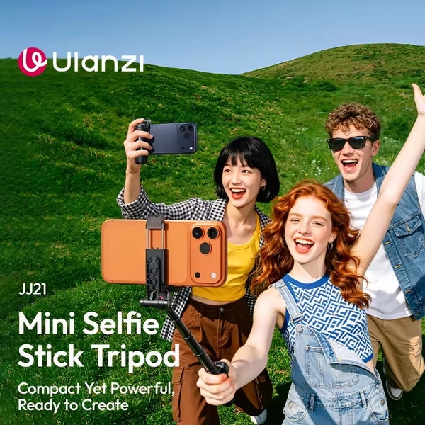 Gậy selfie mini Ulanzi JJ21 2 in 1 kiêm chân máy để bàn với điều khiển từ xa 10M dành cho điện thoại chính hãng