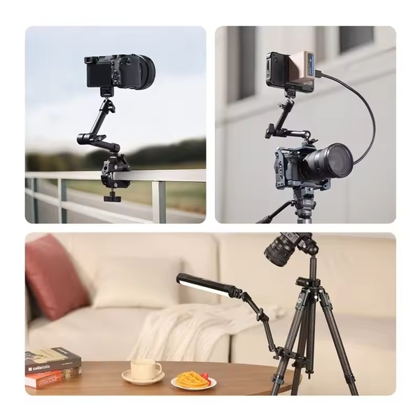 Ulanzi HD02 bộ Kit Super Clamp kèm tay Magic Arm ngàm Nato Rail dài 10inch chính hãng