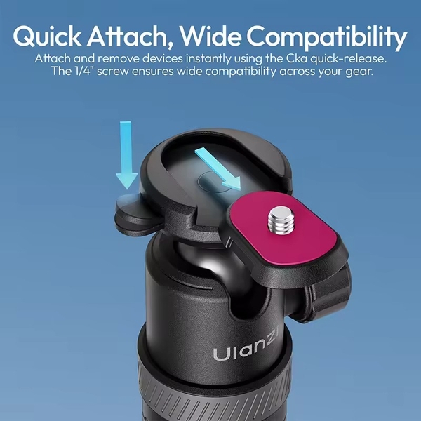 Ulanzi TT-24 Cka System gậy Selfie chân máy tự động bung tích hợp tháo lắp nhanh tải 1kg chính hãng