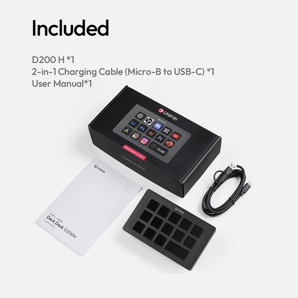 Ulanzi D200H Stream Deck Dock AI - Tich hợp 13 phím Macro chức năng chính hãng