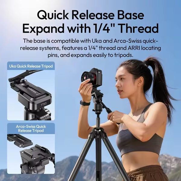 Ulanzi CO81 chân tripod mini gấp gọn cầm tay UKA sử dụng cho máy ảnh Action Cam