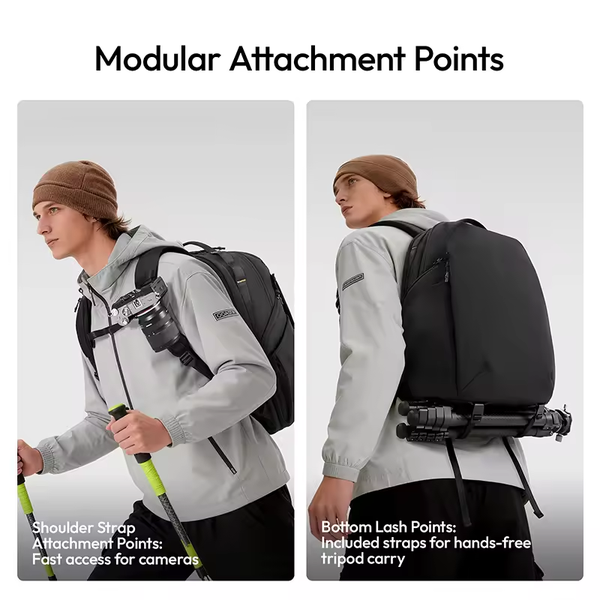 Ba lô đựng máy ảnh Ulanzi YY038 V2 Urban Travel Backpack dung tích 22L chất liệu sợi polyester chính hãng