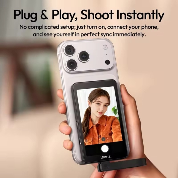 Ulanzi VM1 Màn hình Selfie di động tích hợp pin 3.97 inch tần số quét 60Hz độ sáng 400nit chính hãng