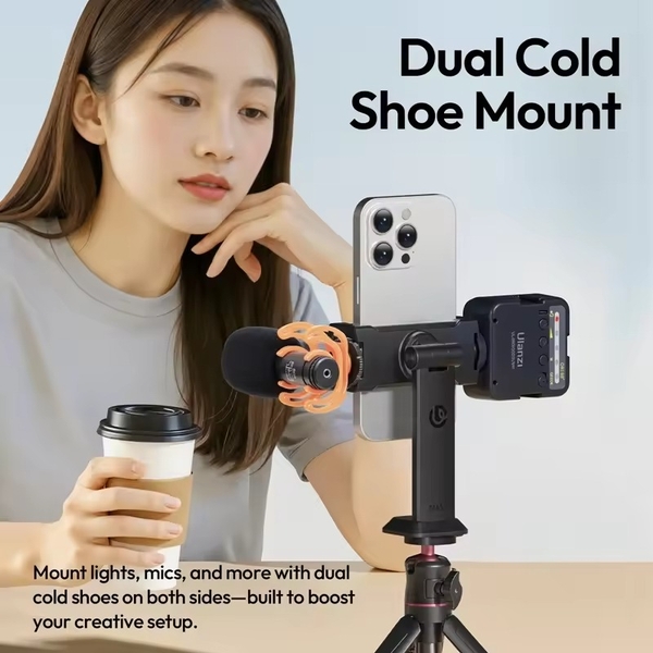 Ulanzi MA54 Uka Eco System ngàm kẹp điện thoại tích hợp Dual Cold Shoes 1/4