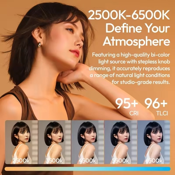 Ulanzi C60 60W Bi-Color Rechargeable COB Light tích hợp pin Handheld cầm tay cho Gimbal / Livestream / Studio chính hãng