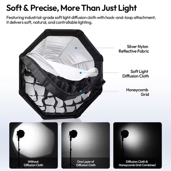 Ulanzi FOLD QS30 Softbox bát giác tháo lắp nhanh 30cm ngàm Bowens mini cao cấp chính hãng