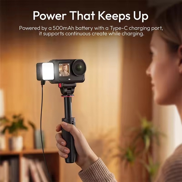Đèn Led mini Ulanzi LM24 3 mức độ ánh sáng tương thích với DJI Osmo Action chính hãng cao cấp