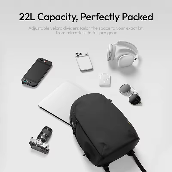 Ba lô đựng máy ảnh Ulanzi YY038 V2 Urban Travel Backpack dung tích 22L chất liệu sợi polyester chính hãng