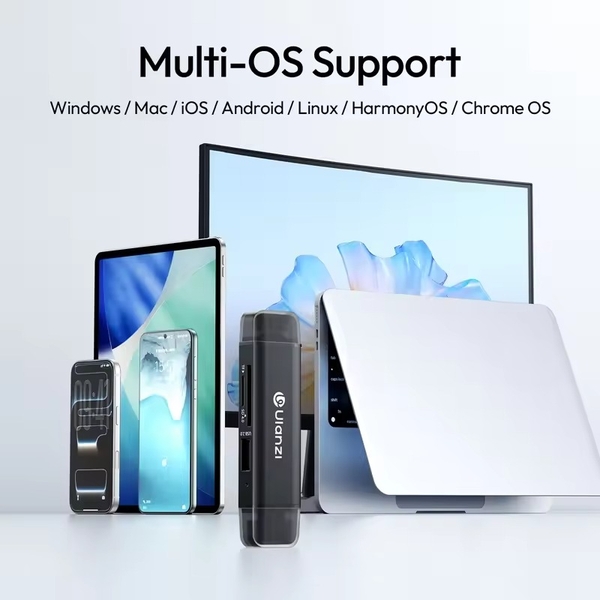 Ulanzi CR3 Đầu đọc thẻ nhớ 3 IN 1 4.0 hỗ trợ thẻ SD/TF chính hãng