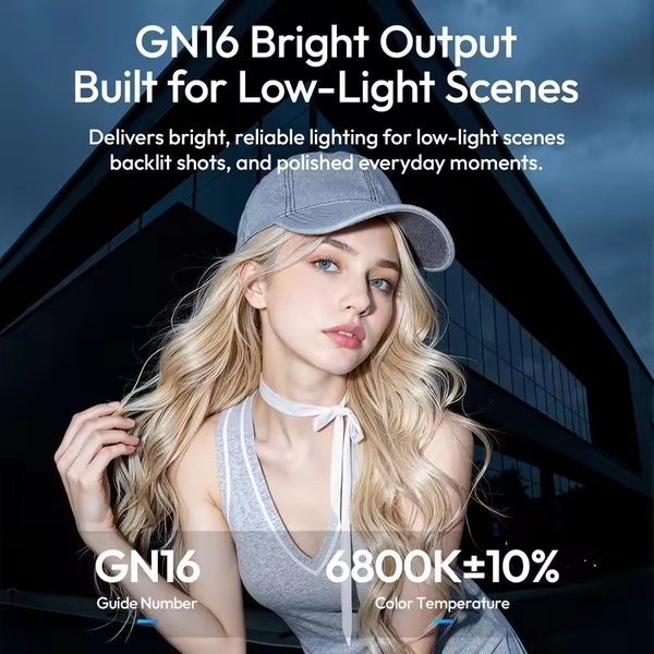 Đèn flash LED Ulanzi F16R 2500-6500K SpeedLite GN16 dành cho máy ảnh cao cấp chính hãng
