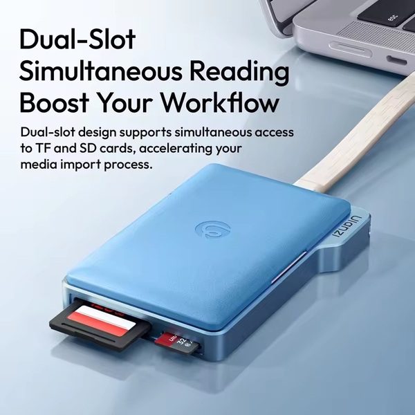 Ulanzi DC01 2-in-1 Portable Memory Card Case đầu đọc thẻ cho máy ảnh và điện thoại thông minh