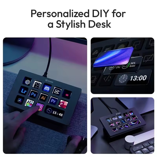 Ulanzi D200H Stream Deck Dock AI - Tich hợp 13 phím Macro chức năng chính hãng