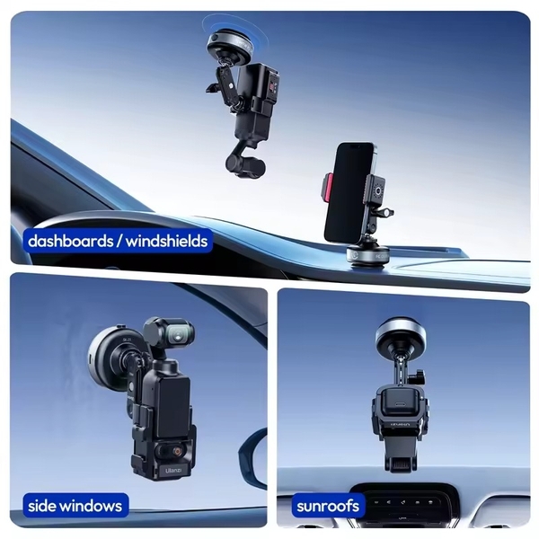 Đế hút từ tính đa năng Ulanzi SK-23 Electric Suction Base cho điện thoại DJI Action cam khả năng tải 1kg