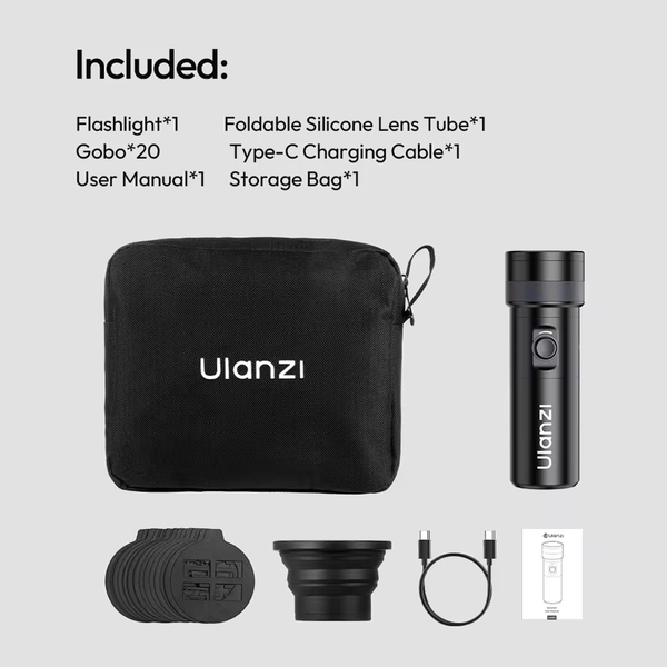 Ulanzi LM01 RGB 10W đèn pin Flash Light Photography chụp ảnh pin 7500mAh kèm 20 tấm hiệu ứng chính hãng