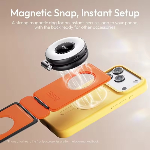 Giá đỡ điện thoại cầm tay Ulanzi PSO1 MagSnap dành cho iPhone 17 16 15 Pro Max, kẹp từ tính tiện dụng cho Vlog và Livestream.