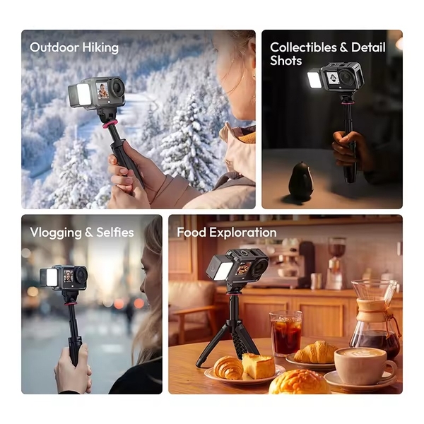 Đèn Led mini Ulanzi LM24 3 mức độ ánh sáng tương thích với DJI Osmo Action chính hãng cao cấp