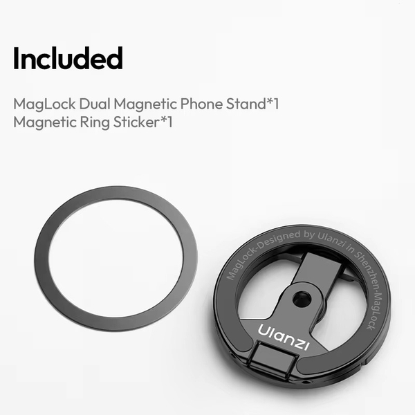Ulanzi MA02 MagLock Dual Magnetic Phone Stand - Giá đỡ từ tính cho điện thoại chính hãng