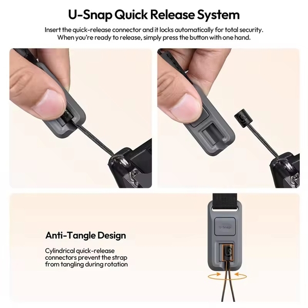 Dây đeo Ulanzi CSS2 U-Snap Lite dành cho máy ảnh DSLR chịu tải 60kg chính hãng